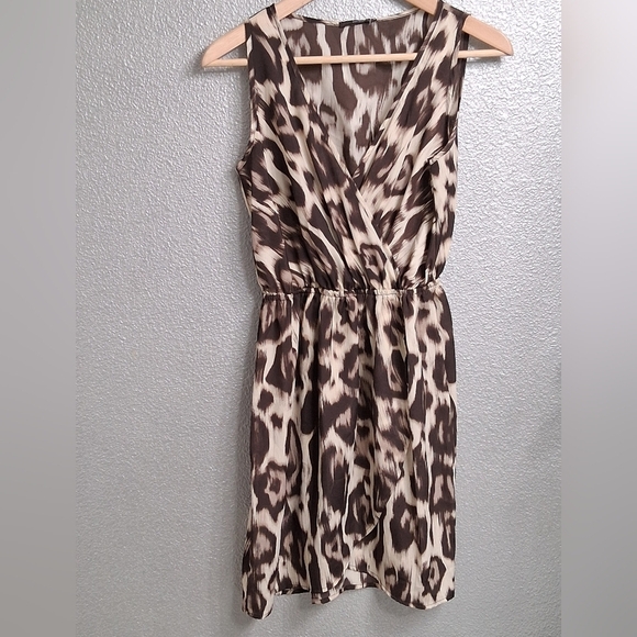 NWT Soprano Faux Wrap Animal Print Mini Dress    Size S - Picture 7 of 14